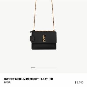 Yves Saint Laurent Black Crossbody Bag